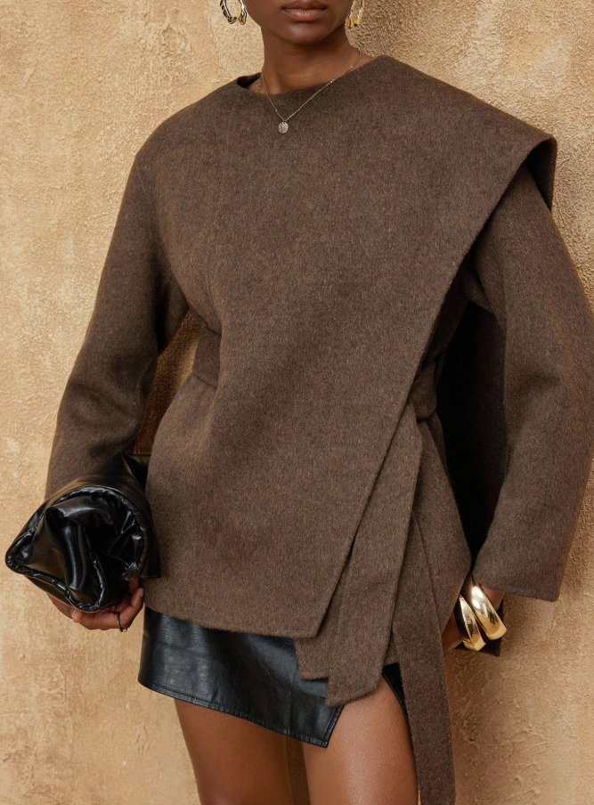 Double-Sided Overcoat With Belt
