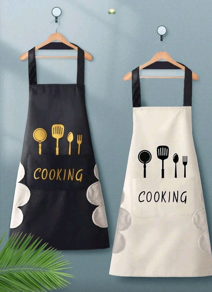 Waterproof & Oil-Resistant Vinyl Kitchen Apron With Pockets
