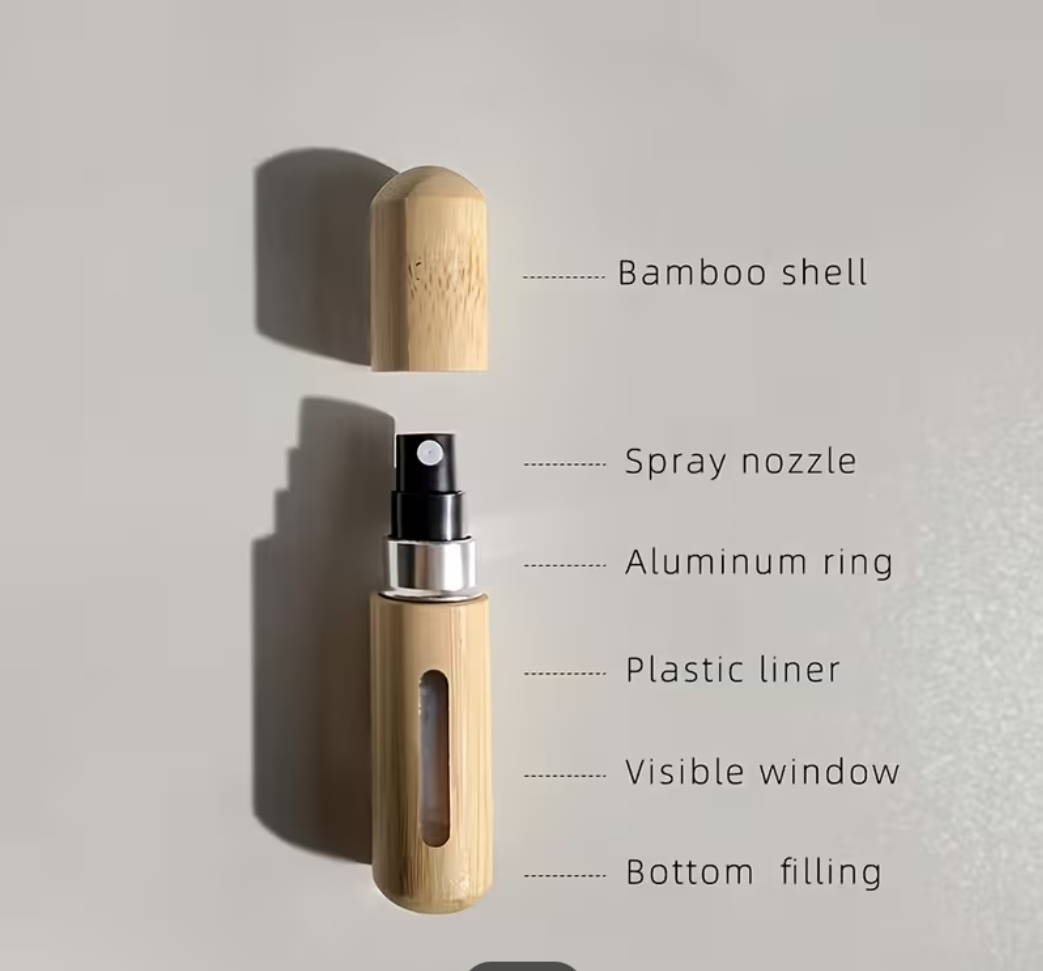 Bamboo Shell Perfume Atomizer