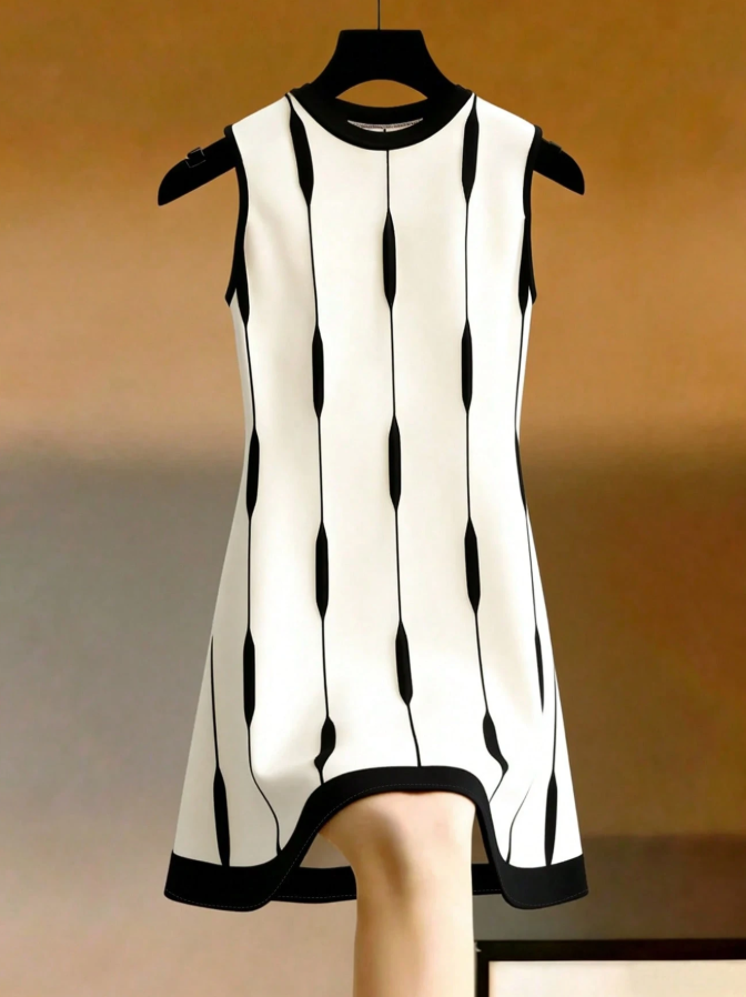 Striped Slim Fit Dress