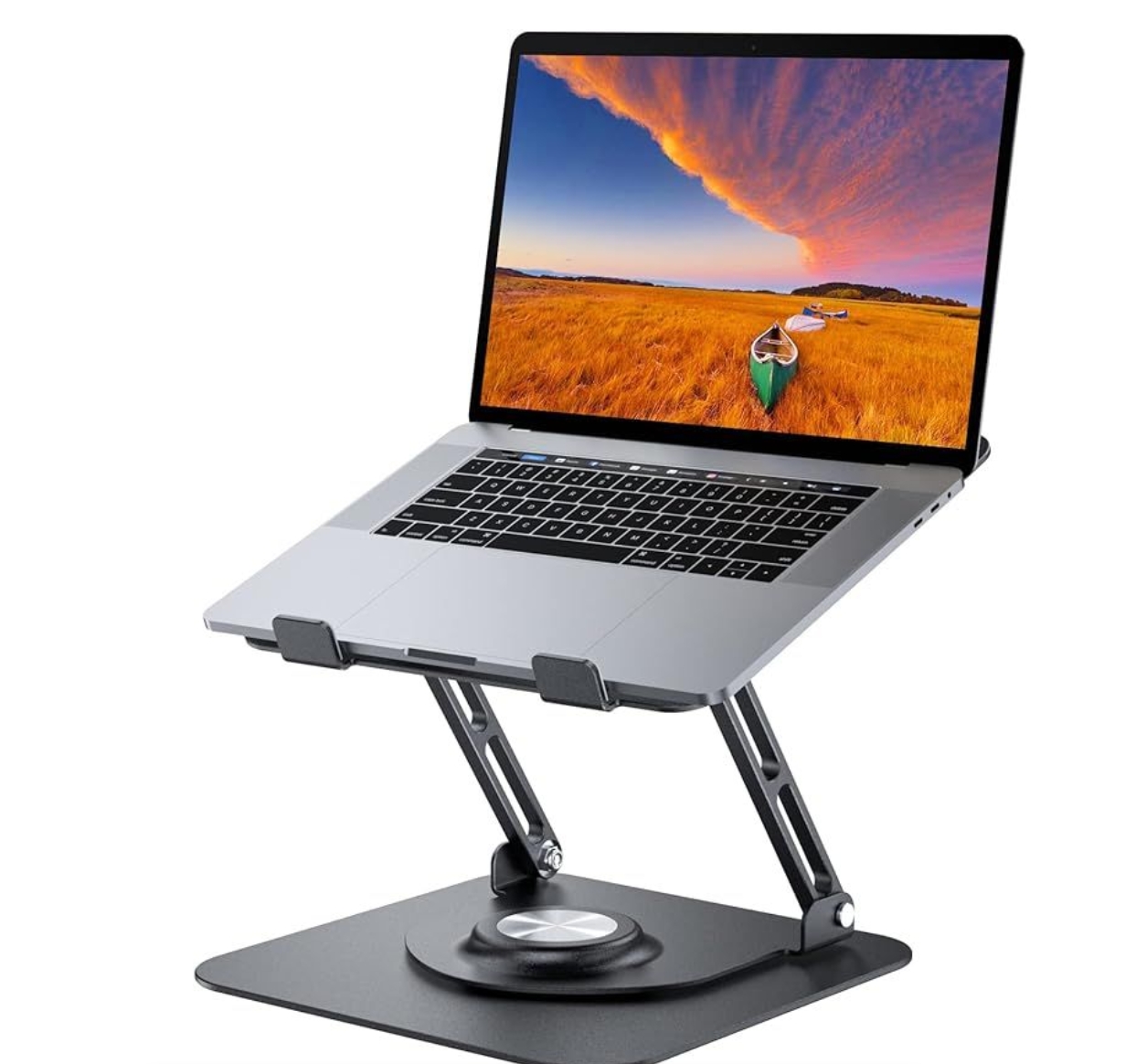 Laptop Stand with Adjustable Height and Angle, 360 Rotation PC Stand-Large