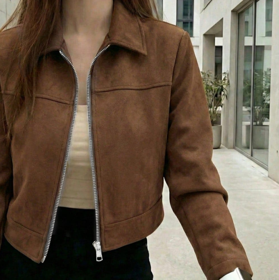 Faux Suede Jacket