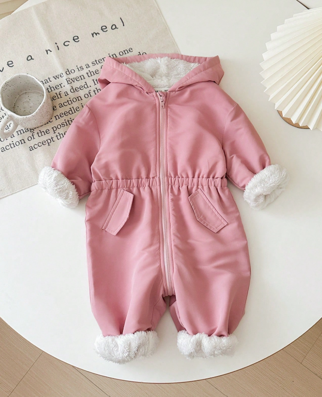 Baby Girls' Thermal Jumpsuit