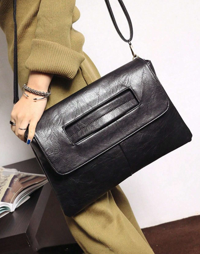 Luxurious Charm, Elegant And Refined, Low-Key Luxury Large Black Square Vintage Bag
