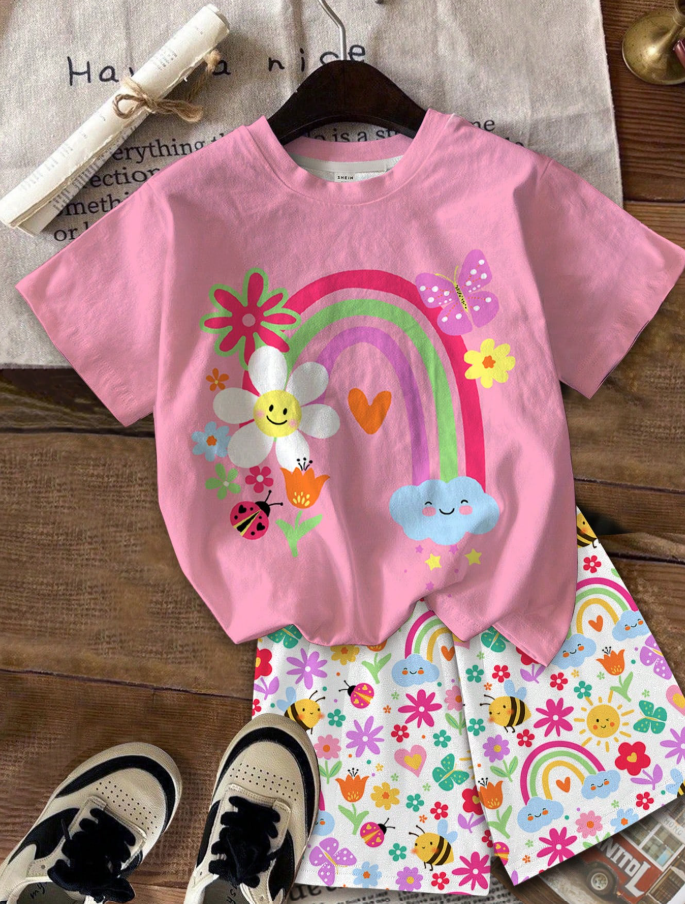 Girls' Summer Shorts Set