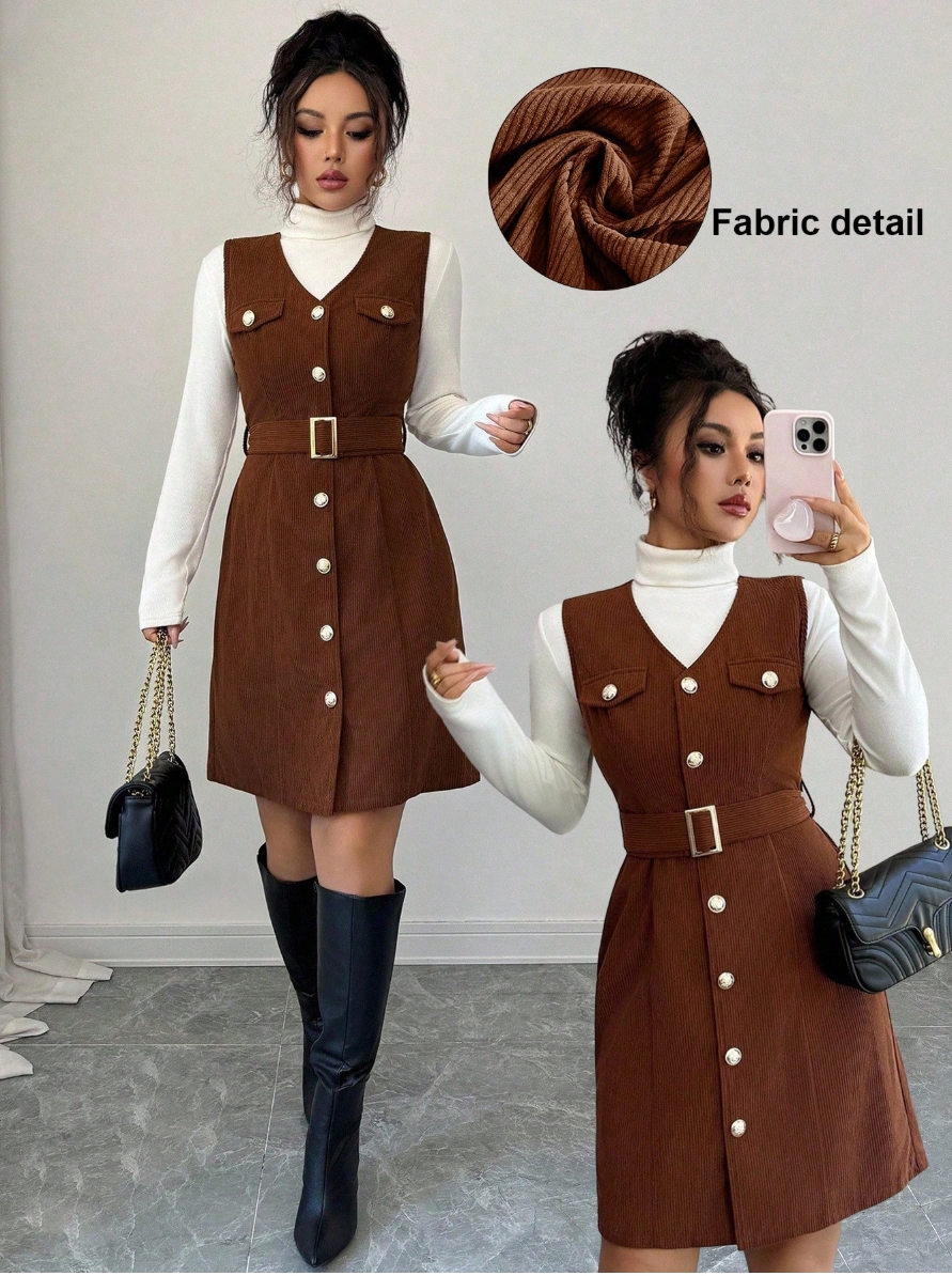  Sleeveless Textured Mini Dress