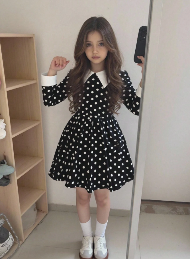 Girls' Waist Knit Dress