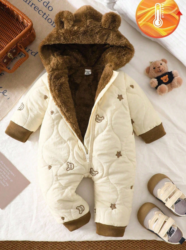 Baby Hooded Bear Jumpsuit
