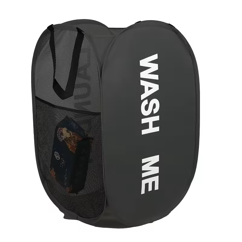 1pc Foldable Laundry Basket with Handles -
