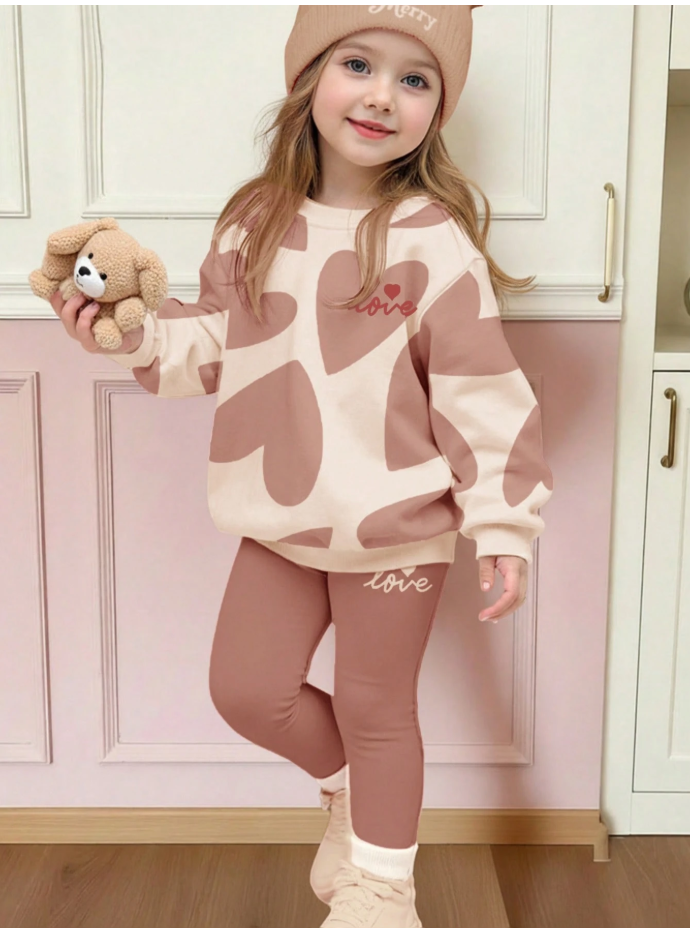 Girls' Sweatshirt & Leggings Set