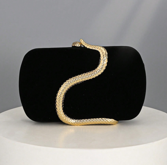 Women Retro Fashion Velvet Clutch Bag