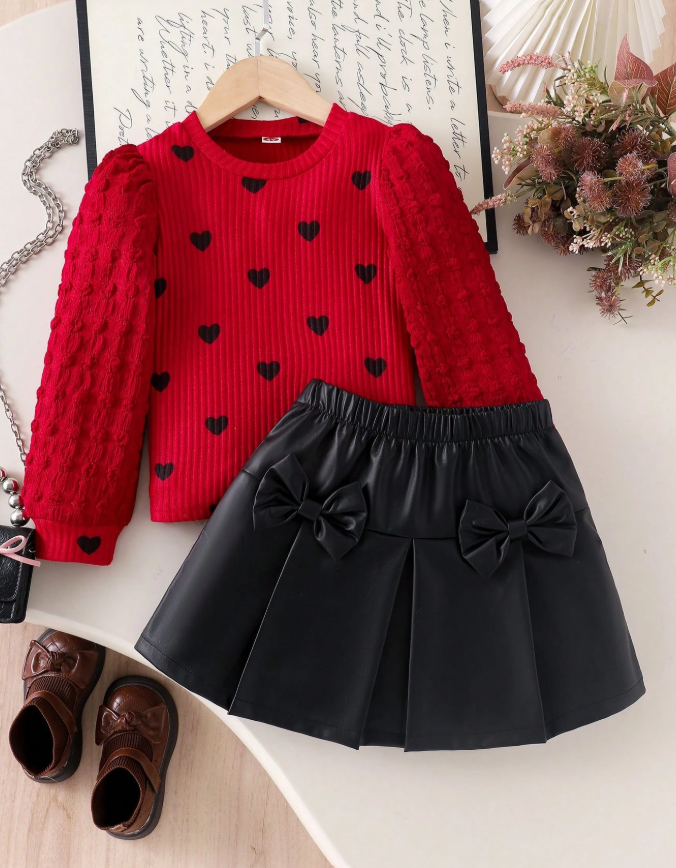 Girls' 2-Piece Skirt Set