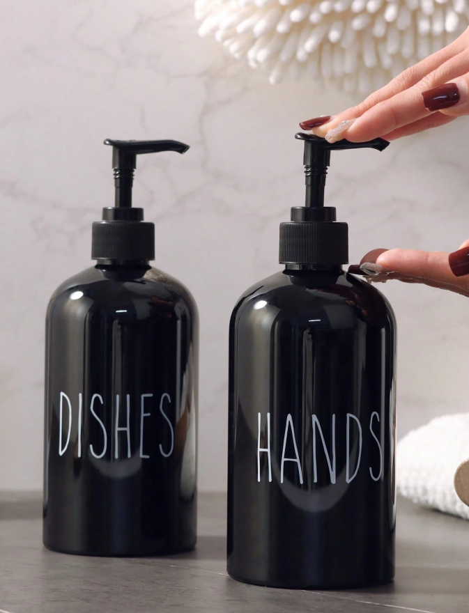 2Pcs Hand And Dish Soap Dispenser Set 