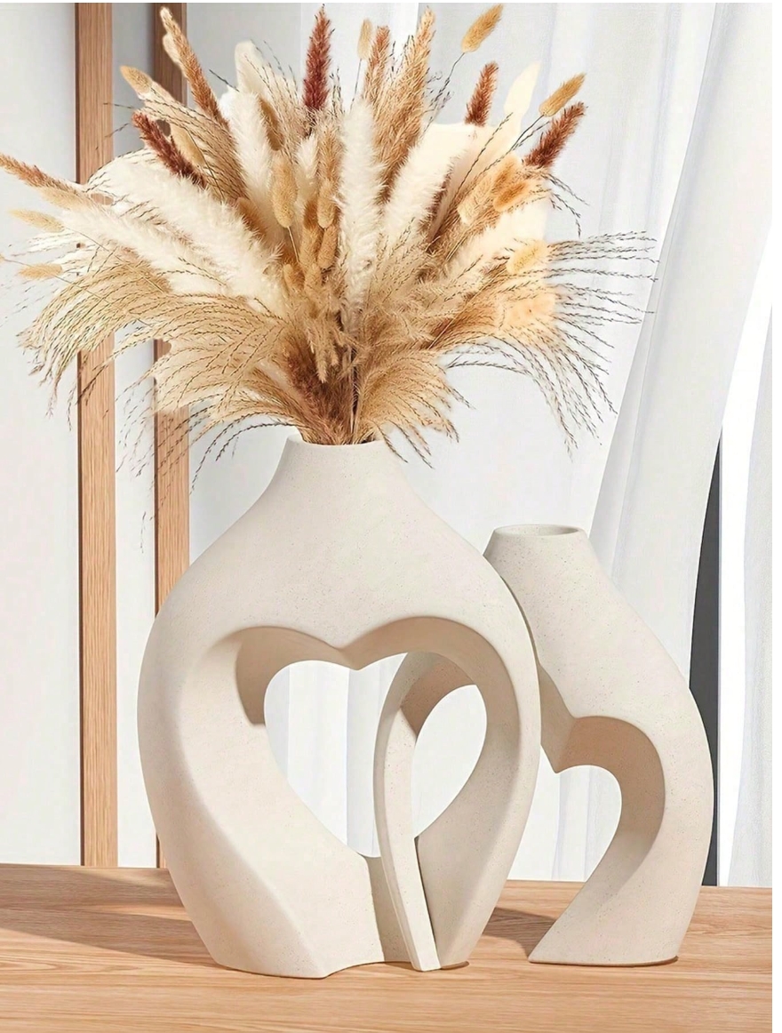 2-Piece Vase Set - 2 Modern Wreath-Shaped Vases