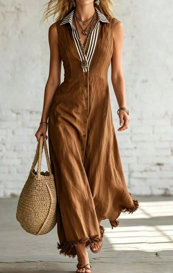 Striped Patchwork Dress